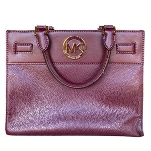 Michael Kors Burgundy Leather Satchel